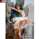 HOMFUN Full Diamond "Ballet dance girl" DIY 5D Diamond Painting Cross Stitch Home Decor Picture Of Rhinestone Handmade A14909