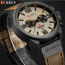 Nuevo reloj para hombre CURREN, relojes de pulsera de cuarzo de lujo para hombre, relojes deportivos con fecha militar de cuero para hombre, reloj Masculino