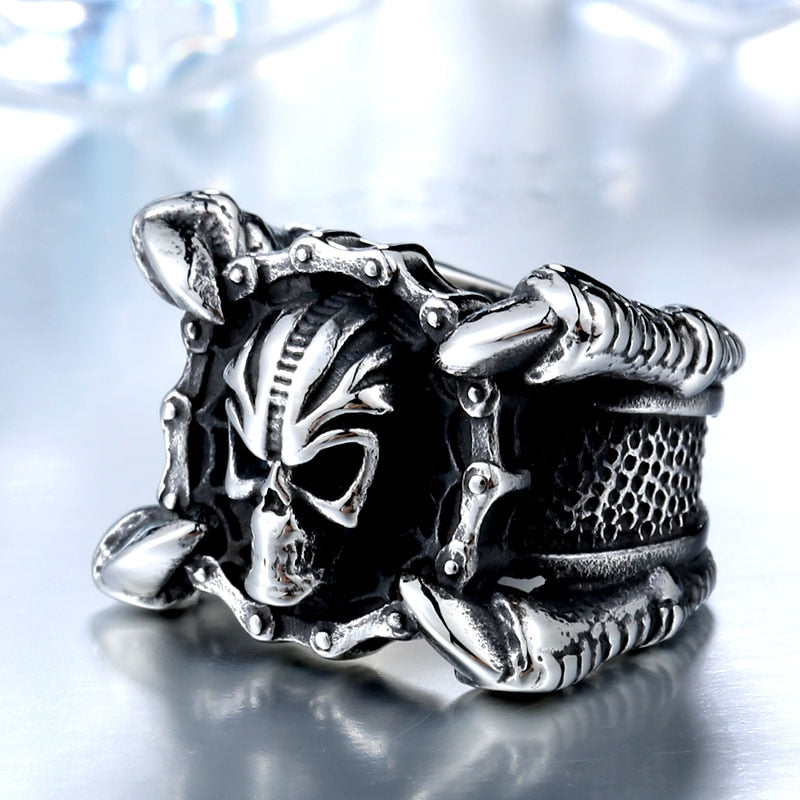 Beier New Motor Biker Chain Skull Ring 316L Acero inoxidable Mujeres Hombres Sharp Claws Cool Party Jewelry Wholesale BR8-448