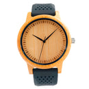 BOBO BIRD Fashion Men Watches Simple Style Bamboo Wooden Wristwatches Soft Silicone Strap Extra Band as Gift Hot selling