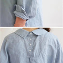 Blusa Blusas blancas para mujer Camisa Primavera Verano Blusas Office Lady Elegantes blusas y blusas sueltas Casual Lino Mujer