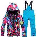 Traje de esquí térmico para niños, chaqueta de esquí para niños y niñas, conjunto de pantalones, chaqueta de snowboard impermeable a prueba de viento, trajes de esquí de invierno para niños, nieve