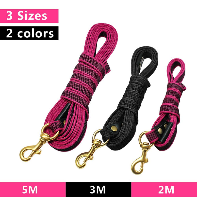 Long Dog Leash Nylon Non-slip Dog Tracking Lead Leash For Medium Large Dogs Walking Training 2m 3m 5m