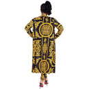 2021 New African Print Elastic Bazin Baggy Pants Rock Style Dashiki SLeeve Famous Suit For Lady/women coat and leggings 2pcs/se