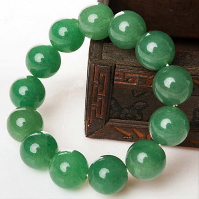 Natural Dongling Jade Bracelet Jade Porn Couple Bracelet Jade Bracelet Crystal Bracelet Green Jade Bead Bracelet for Men and Wom