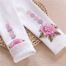 Girls Leggings Kids Autumn Winter Girls Clothing Cotton Warm Children Leggings Elastic Waist Flower Girls Skinny Pants DQ722