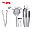 UPORS Edelstahl-Cocktail-Set 550 ml/750 ml Cocktail-Shaker-Set mit Stößel, Jigger, Barlöffel, Eiszange, Barkeeper-Kit, Bar-Set