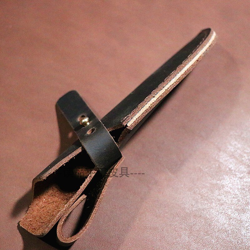 10-18cm Customized handmade manual first layer Crazy horse cowhide Fruit knife sheath, scabbard chef knife cover case