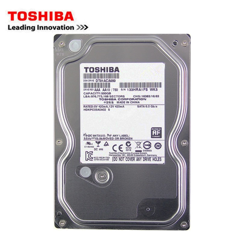 Toshiba 500GB desktop computer hdd 3.5&quot; internal mechanical hard disk SATA3 6Gb/s hard disk 1TB 2TB 5700-7200 RPM buffer