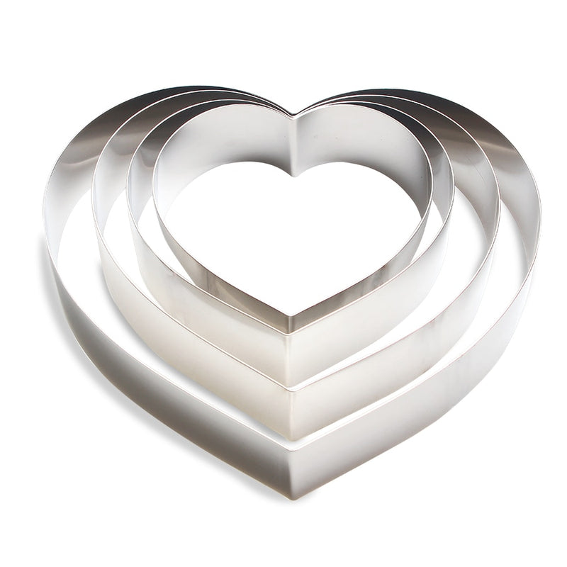 7-14INCH Heart Circle Shape Wedding Cookie Cutter Fondant Cake Mold Mousse Cake Ring Baking Pastry Decoration Mold Kitchen Tool