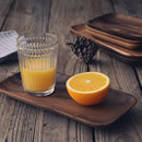 Japanese Acacia Solid Wood Tray Dinner Plate Disc Coffee Tea Tray Fruit Bread Food Dessert Breakfast Plate Square Rectangle