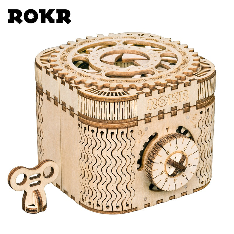 Robotime ROKR DIY 3D rompecabezas de madera engranaje mecánico Drive modelo Kit de construcción juguetes regalo para niños adultos adolescentes