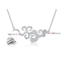 Lotus Fun Real 925 Sterling Silver Handmade Designer Original Fine Jewelry Sunset Cloud Pendant Necklace for Women