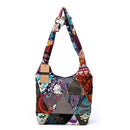 Annmouler Marke Frauen Sling Umhängetasche Baumwollgewebe Handtaschen Große Umhängetasche Floral Hobo Bag Hippie Patchwork Hippie Bag