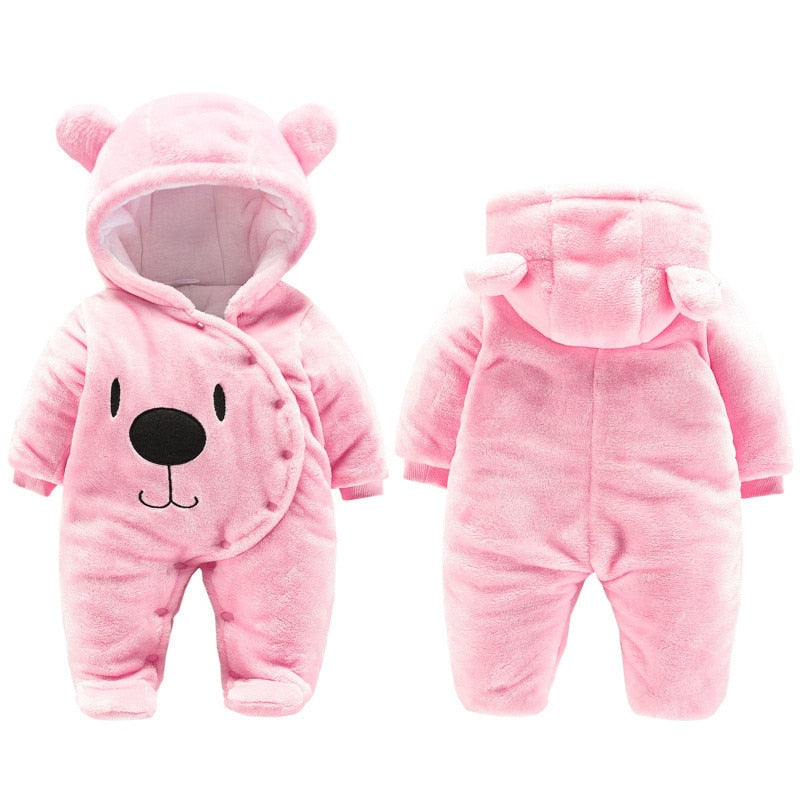 Newborn Baby Girl Clothes 0-3 months Winter Thick Warm Baby Footies Cotton Infant Kid&