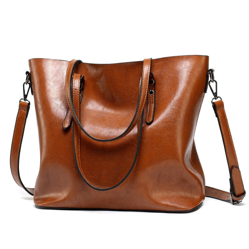 Bolsos de hombro de diseñador de lujo para mujer, bolsos de cuero de gran capacidad, bolsos de cuero al óleo, bolso cruzado para mujer, bolso de mano, Bolsas femeninas