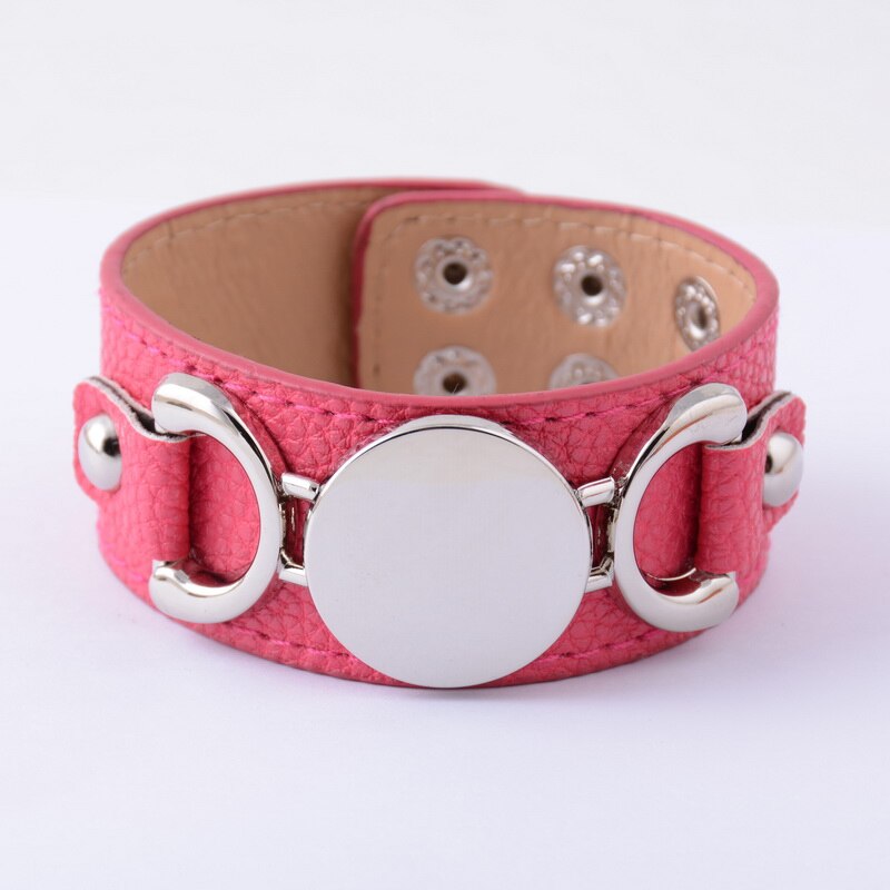 Rainbery  Monogram Leather Bracelet Fashion Jewelry Pulseras 3 Row Multicolor Leather Cuff Bracelet For Women Men