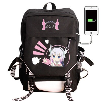 Japan Anime Tokyo Ghoul Cell at Work Attack on Titan Gintama Natsume Yuujinchou Monokuma USB Charging Laptop Backpack School Bag