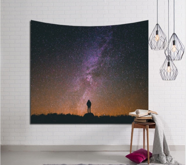 Galaxy Hanging Wall Tapestry Hippie Retro Home Decor Yoga Beach Mat 150x130cm/150x100cm