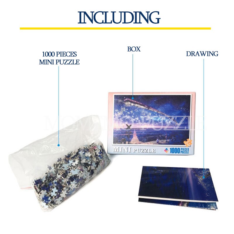 MOMEMO Spirited Away Jigsaw Puzzles for Adults Cartoon Puzzle Anime Wooden Puzzle 1000 Pieces Adult Kids DIY Educational Toys