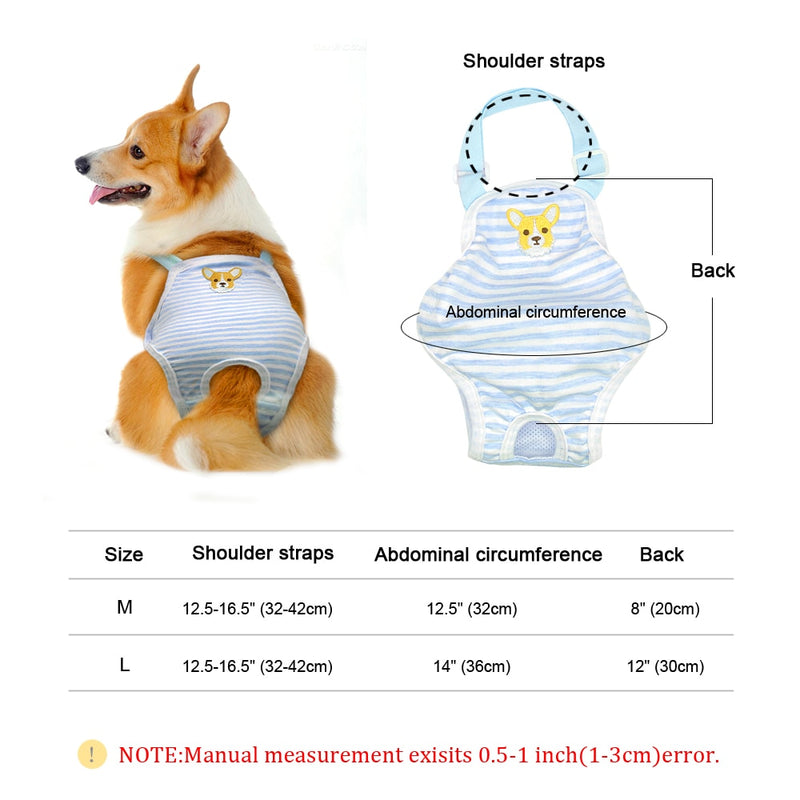 Female Dog Diapers Physiological Pants For Female Dogs Pet Washable Dog Shorts Underwear Pink for Small Medium Pets