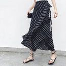 2021 Bohemian High Waist Floral Print Summer Skirts Womens Boho Asymmetrical Chiffon Skirt Maxi Long Skirts For Women