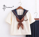 Uniformes escolares japoneses Anime COS traje de marinero Jk uniformes Universidad uniforme de escuela secundaria para niñas estudiantes traje amarillo claro