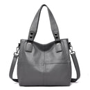 Nuevo bolso de mano de cuero de marca de lujo para mujer, bolsos de mano informales de cuero genuino, bolsos de hombro grandes de piel de oveja suave de alta calidad para mujer