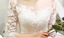 New Fashion Classic Wedding Dress 2022 New Lace Three Quarter Sleeve O-Neck Elegant Plus size Vestido De Noiva Korean Bride Gown