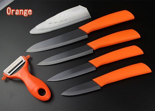 FINDKING High Quality  Zirconia Black Blade 3" 4" 5" 6" inch + Peeler + Covers Ceramic Knife Set Kitchen Professional  knife