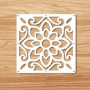 Pantallas colgantes de 12 piezas de 29x29 Cm para sala de estar, partes de paneles, arte de pared divisoria, decoración Diy, hilo de plástico de madera blanca