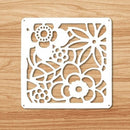 Pantallas colgantes de 12 piezas de 29x29 Cm para sala de estar, partes de paneles, arte de pared divisoria, decoración Diy, hilo de plástico de madera blanca