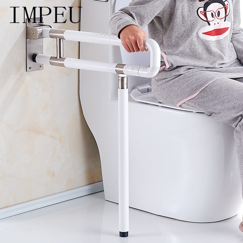 Flip Up Toilet Safety Frame Rail Shower Grab Bar for Elders Senior Kids Care, Bathroom Handrail, Folding Seat, Bath Chair