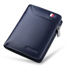 WILLIAMPOLO Coin Purses Genuine Leather Men Wallet With Card Holder Short Purse Zipper Wallets Casual Standard Wallets PL293