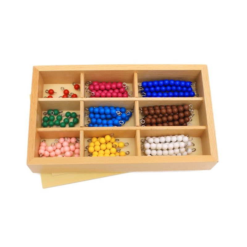 Kinderspielzeug Montessori Materialien Pädagogisches Holzspielzeug Bunte Schachbrettperlen Mathespielzeug Frühkindliche Vorschulausbildung