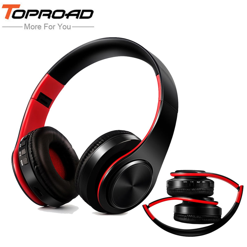 TOPROAD Auriculares inalámbricos Bluetooth Auriculares estéreo Cabeza de música sobre auriculares con micrófono para Iphone