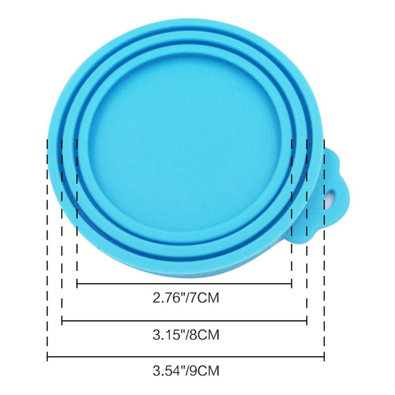 Sqinans Silicone Lid For Cans Reusable Seal Cover For Dog Cat Food Storage Water Feeding Bowl Lids Portable Pet Supplies