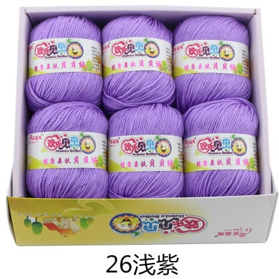 6balls/lot 73 Colors Milk Cotton Yarn Baby Wool Yarn DIY Knitting Children Sweater Hat Hand Knitted Yarn Knit Blanket Crochet