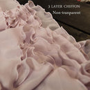 Falda larga de gasa de 3 capas estilo bohemio para mujer, faldas largas elegantes de cintura alta para mujer, faldas largas de playa no transparentes Saia 2021 primavera SK121