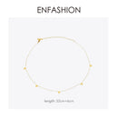 Enfashion Geometric Triangle Circle Star Choker Necklace Gold color Necklaces Pendants Stainless Steel Necklace Women chocker