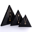 Solid Acrylic Pendant Necklace Chain Jewelry Stand Display Holder Rack Photography Prop Clear Lucite Triangle Hanging Organizer