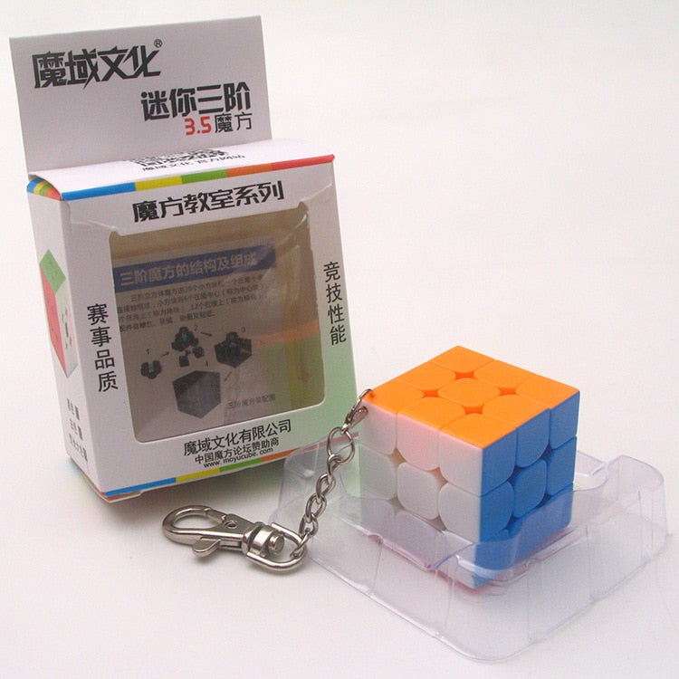 MoYu Mofangjiaoshi 3cm 3.5cm 4.5cm Mini 3x3x3 Zauberwürfel Schlüsselanhänger Professionelles Lernspielzeug Schlüsselanhänger Cubo Magico Puzzle