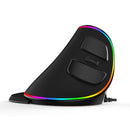 Delux Ergonomics Vertical Gaming Wired Mouse RGB/Single Color/Wireless 6 Buttons 4000 DPI Optical RGB Wireless Right Hand Mice