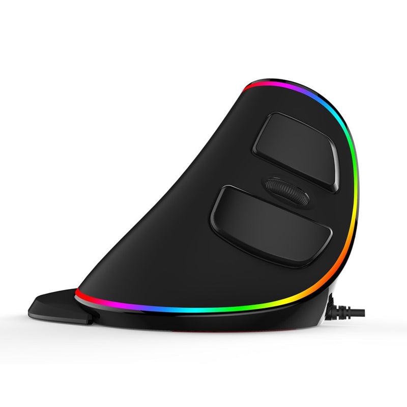 Delux Ergonomics Vertical Gaming Wired Mouse RGB/Single Color/Wireless 6 Tasten 4000 DPI Optical RGB Wireless Right Hand Mouses