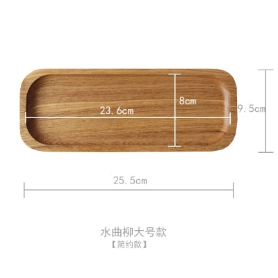 Plato de postres de madera de estilo japonés, tablas de cortar de frutas creativas naturales ecológicas, bandejas para servir comida sin pintura, platos de Sushi, vajilla