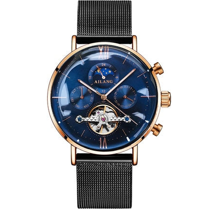 Reloj de calidad SSS AILANGmen tourbillon, reloj automático minimalista, reloj de pulsera de engranaje de último diseño, reloj mecánico diésel para hombres