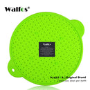 WALFOS 3 in 1 Splatter Screen Splatter Guard Kitchen Strainer Trivet Pot Lid Pan Cover Silicone Lid Spill Stopper Wash Strainer