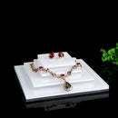 Square Solid Acrylic Display Stand Cabinet Shop Retail Jewellery Watch Art Counter Display Riser Block Clear Black Frosted White