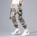 Nuevos pantalones Cargo de algodón con múltiples bolsillos estilo Harajuku para hombre, ropa informal estilo hip hop de otoño, pantalones elásticos informales de camuflaje