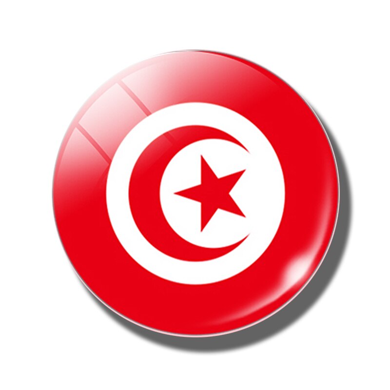 Demokratische Volksrepublik Algerien Flagge 30 mm Kühlschrankmagnet Glas Nordafrikanische Länder Kühlschrank Magnetaufkleber
